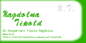 magdolna tipold business card